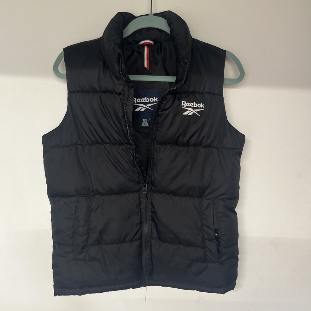 Reebok Boys Lightweight Quilted Puffer Vest Size M 10 12 Black Outdoor Layer‎